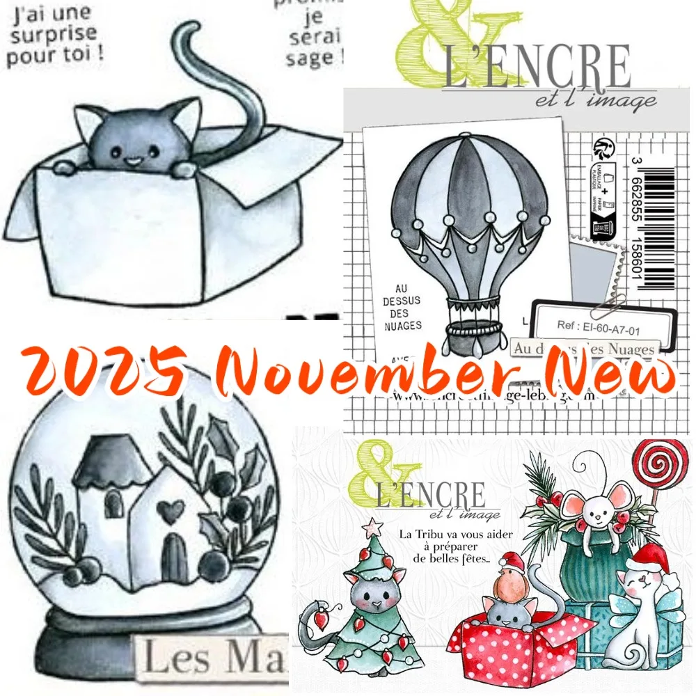 

Французские штампы с изображением кота и мыши для DIY, скрапбукинга, ремесел, шаблон для фотоальбома, украшение ручной работы на 2025 ноября, новинка