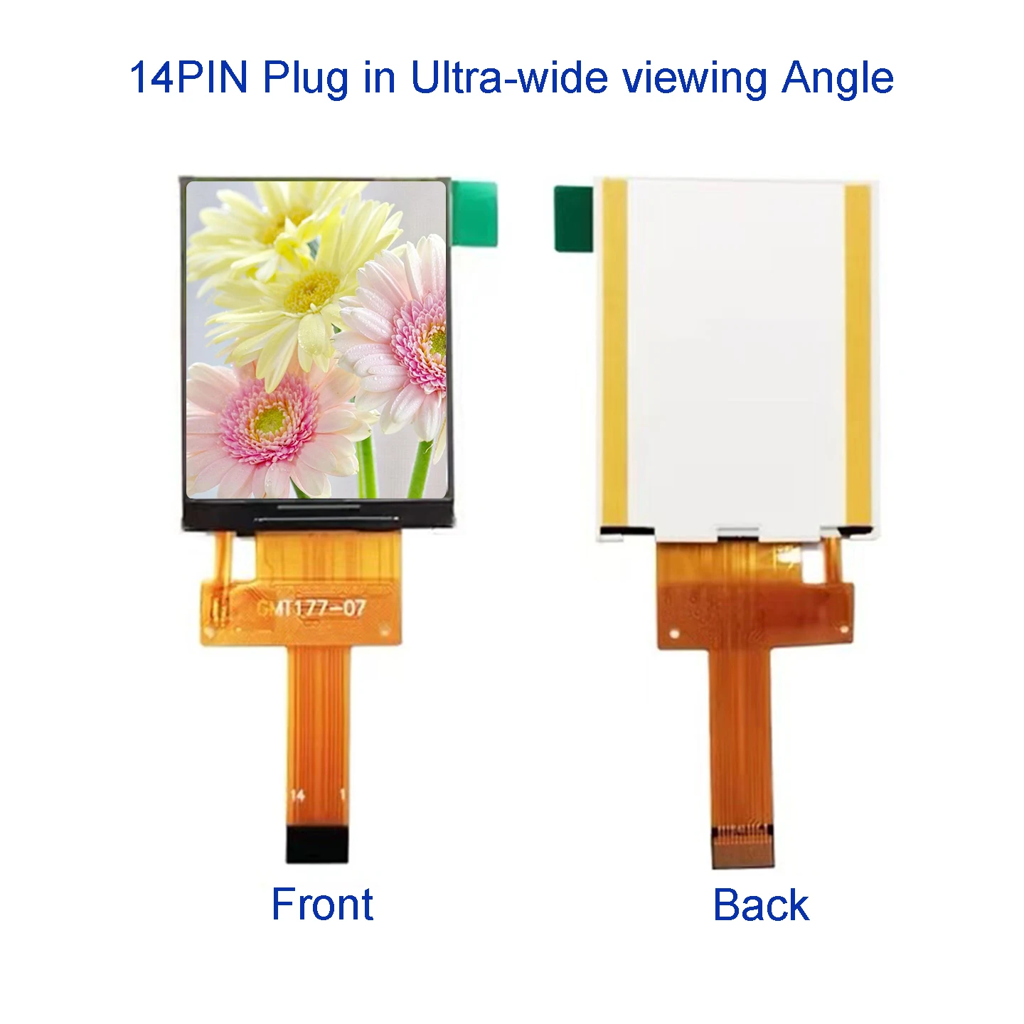 1,77/1,8 pulgadas 128*160 TFT IPS LCD pantalla SPI en el empeine 14PIN ST7735 ángulo de visión amplio