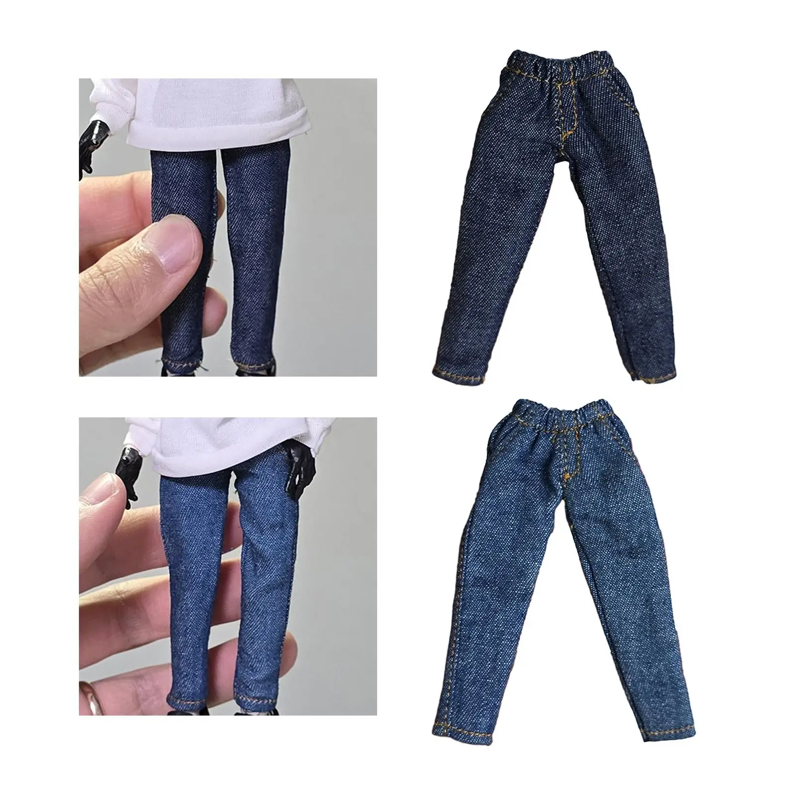 Ropa de figura de acción a escala 1/12, pantalones vaqueros, Mini muñeca Unisex, accesorios de disfraz, ropa en miniatura para cuerpo de 6 pulgadas