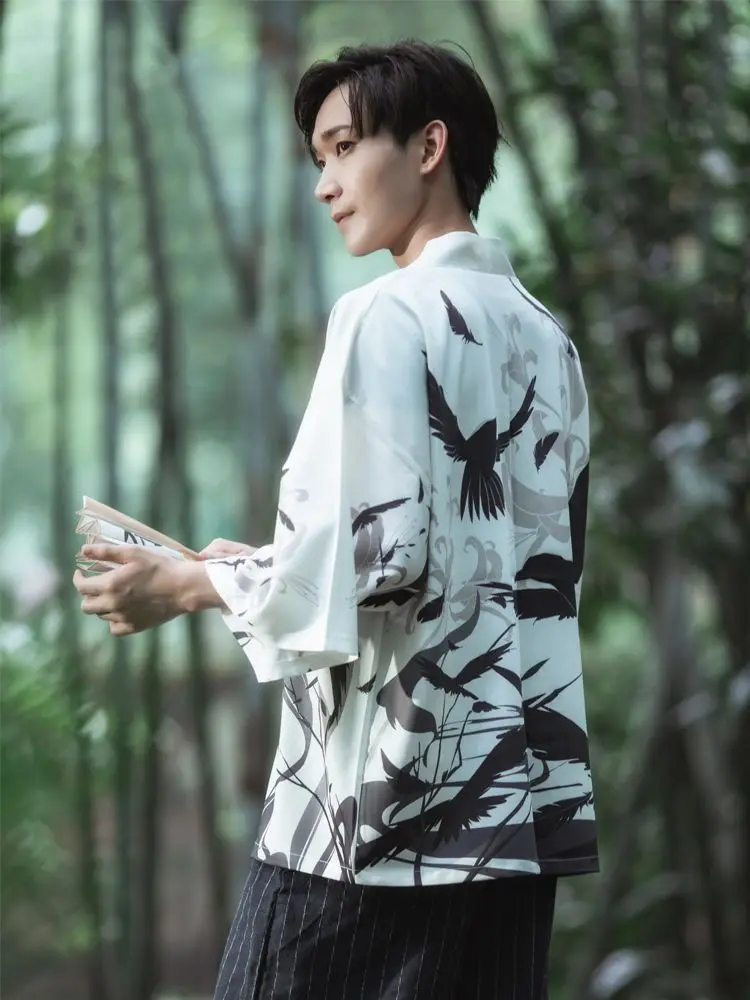 Feng San Qian Ya Sha Bai Zhou Original Design Japanese-style Haori Spring/Summer Unisex Versatile Loose-fit Casual Cardigan