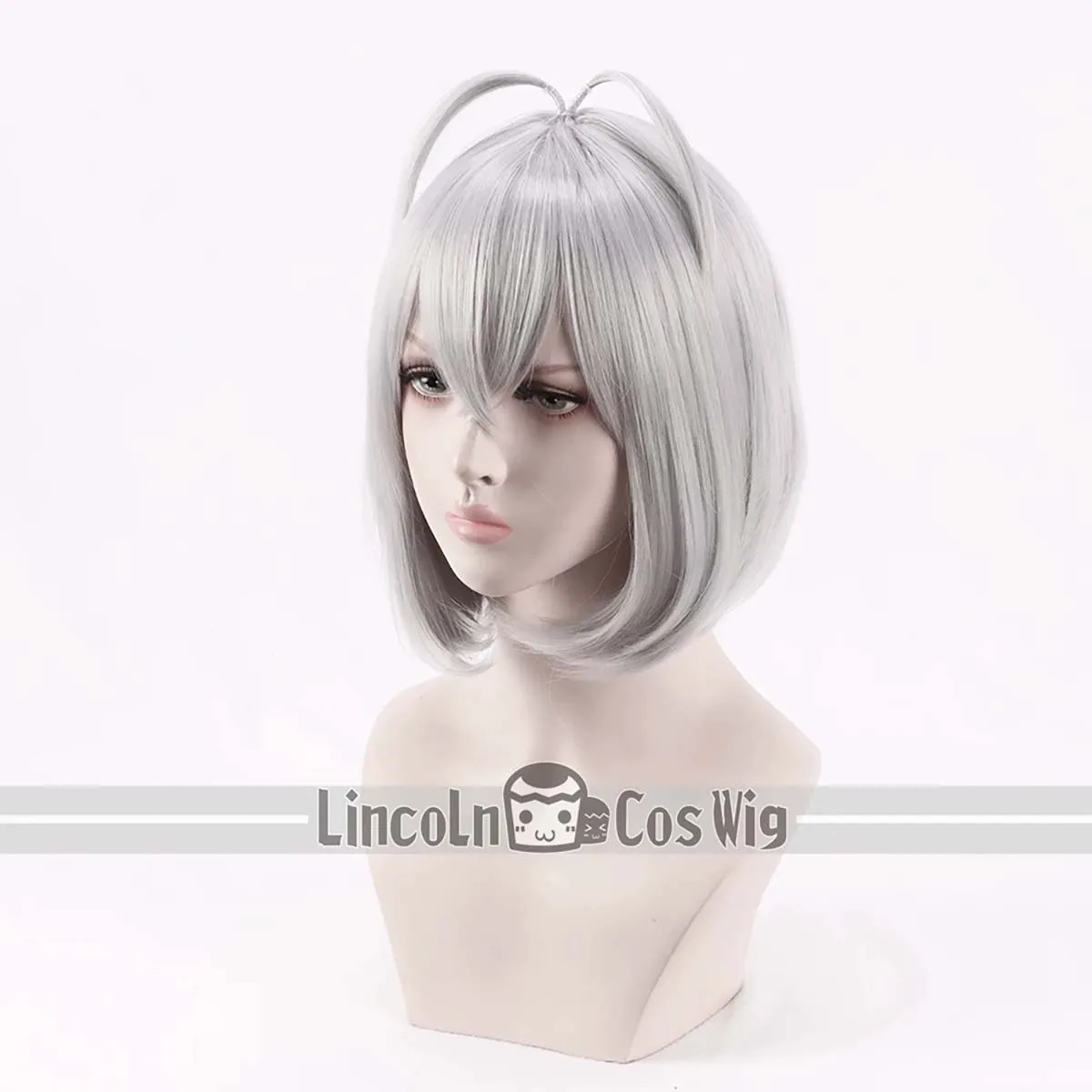 Women Halloween Props Anime Division Rap Battle aohitsugi nemu Cosplay Short Gray Bob Heat Resistant Synthetic Hair Wig