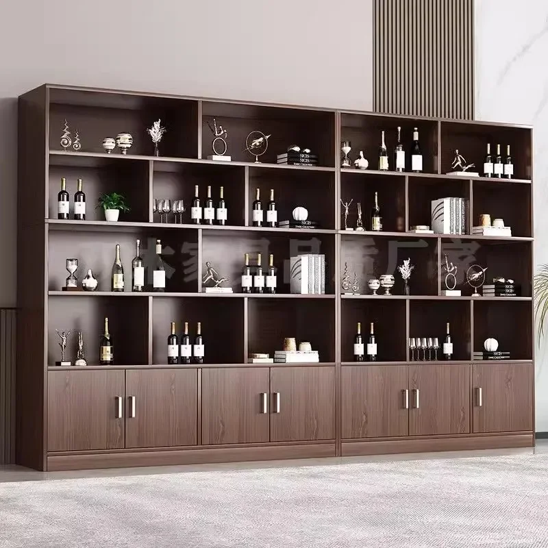 

Full Kitchen High End Furniture Display Bar Cabinet Luxury Hanging Wall Drinks Whiskey Showcase Outdoor Wine Vitrine Rack Shelve