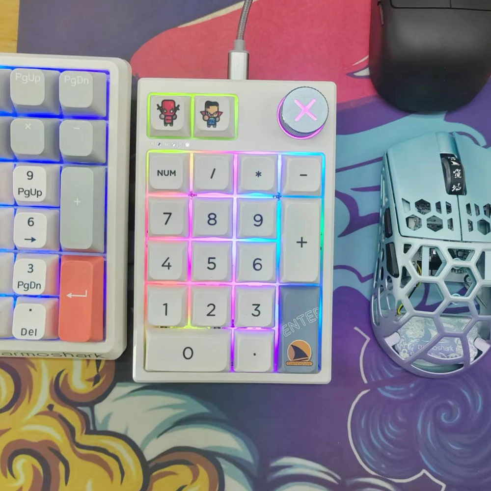 Darmoshark K3 Pro Numeric Keypad Bluetooth WirelessTri -Mode Mechanical Keyboard Hot Swap 19 Keys Numeric Numpad  For Laptop