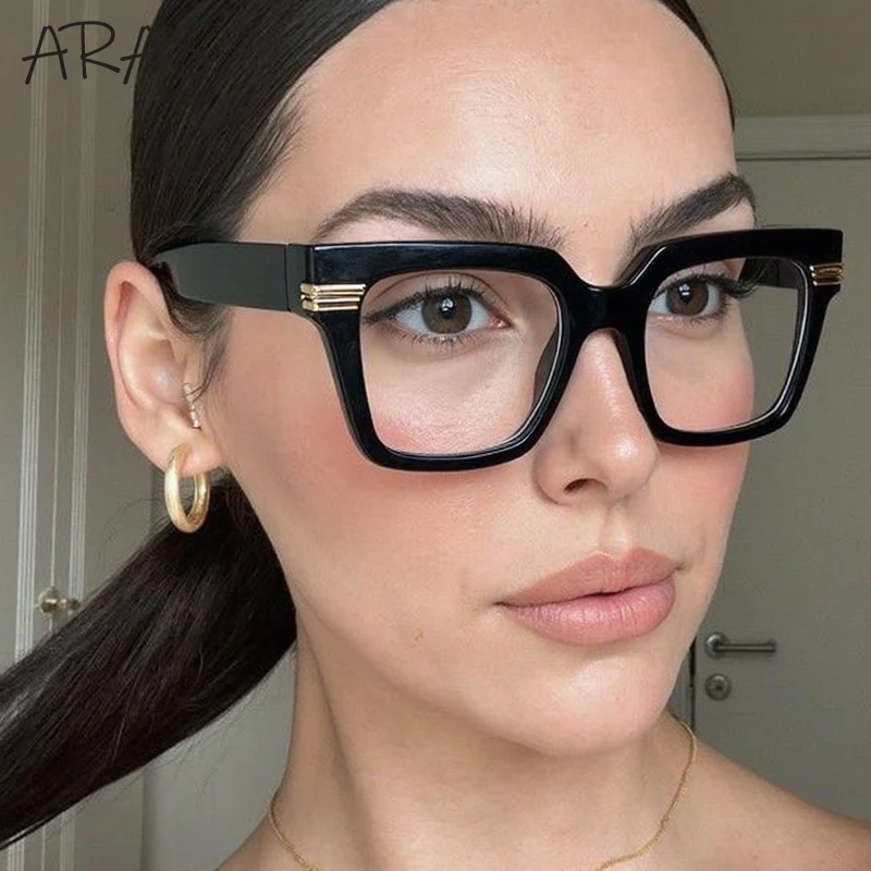 العصرية مربع وصفة طبية النظارات الشمسية النساء 2025 العلامة التجارية الفاخرة مكافحة الأزرق نظارات UV400 القيادة نظارات شمسية لسيدة الرجعية ظلال