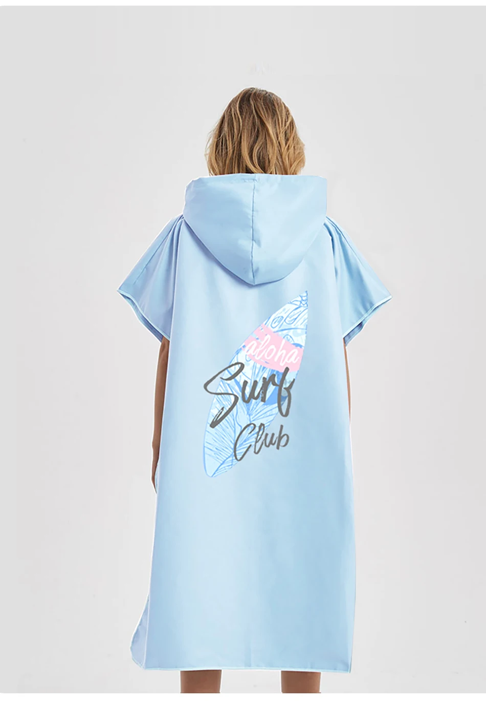 Surf-Poncho, individuelles Handtuch, Wassersport, Kapuzenmantel, Mikrofaser-Stranddecke, Bad, Schwimmen, Handtuch, Neoprenanzug, Strandponcho für Erwachsene – Detail 10