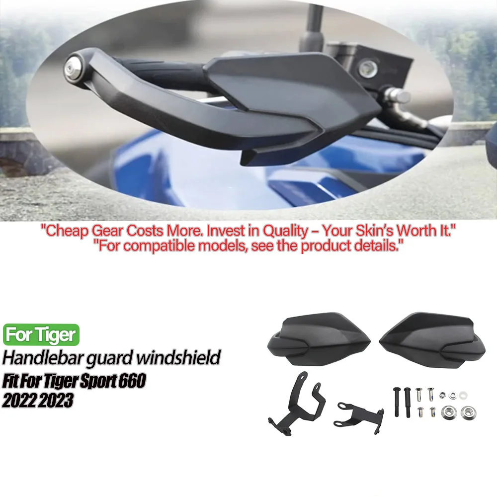 Cocok untuk Tiger Sport 660 800 2022 2023 TRIDENT 660 Pelindung Tangan Sepeda Motor Pelindung Tangan Kaca Depan Tiger 660 Tiger 660