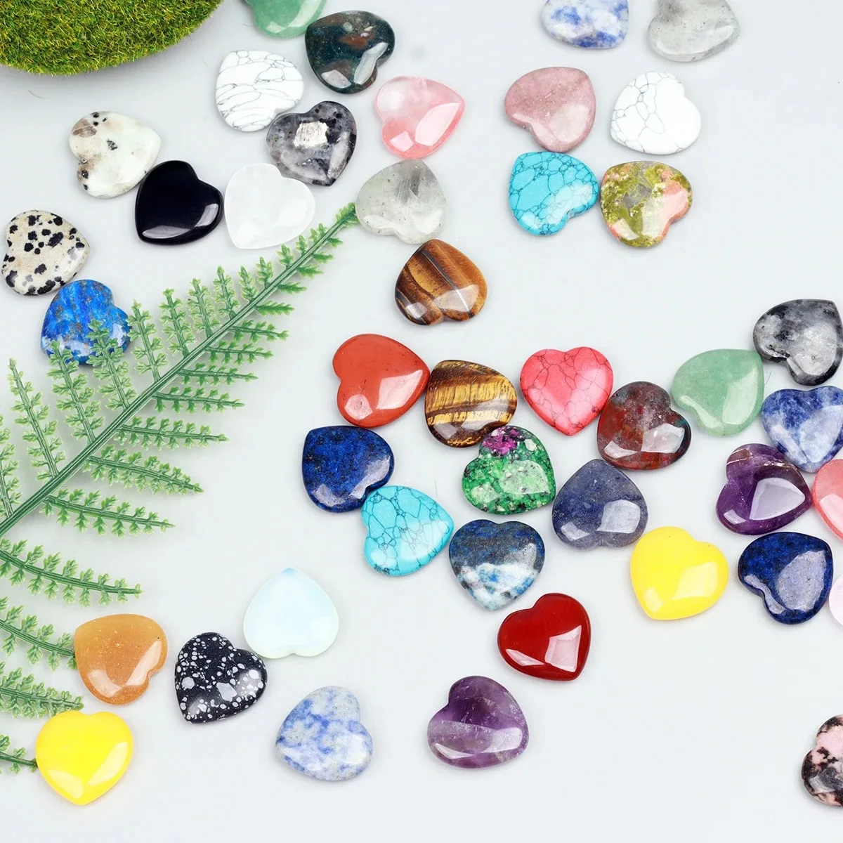 5pcs Heart shaped crystal gemstone palm naturally polished love shaped Stone spiritual energy balance meditation gift