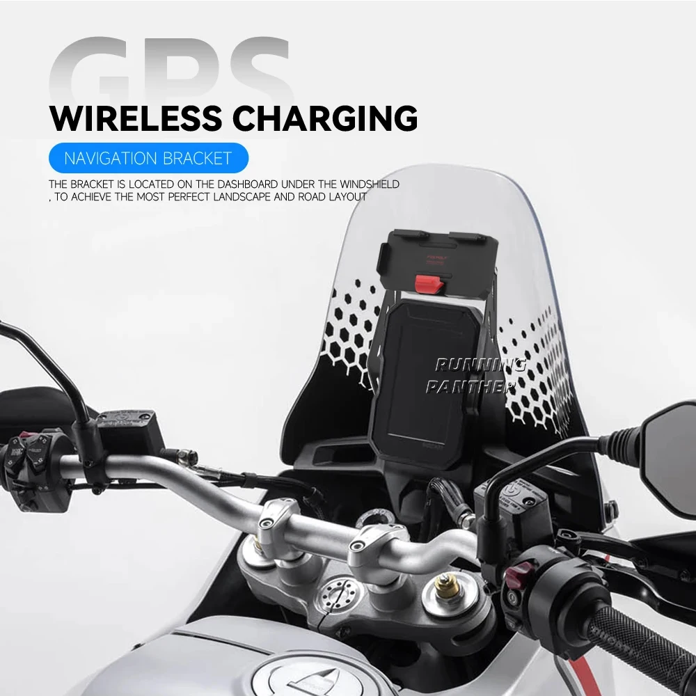 Chargeur sans fil USB pour moto DucSauDesert X DesertX, support de téléphone GPS, support d'invite de navigation, 937, 2022, 2023, 12mm, 22mm