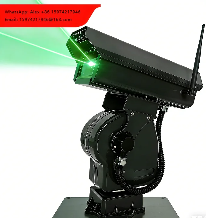 Black Housing HIGH PRECISION Smart Bird Repeller Laser Device 1W Suitable For Airport Electric Substation Farmland Warehouse