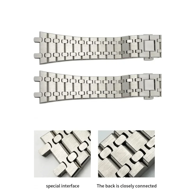 Для Audemars AP Piguet 15400 15500 26331 цельный металлический ремешок для часов, браслеты 26 мм, высококачественный ремешок для часов из нержавеющей стали