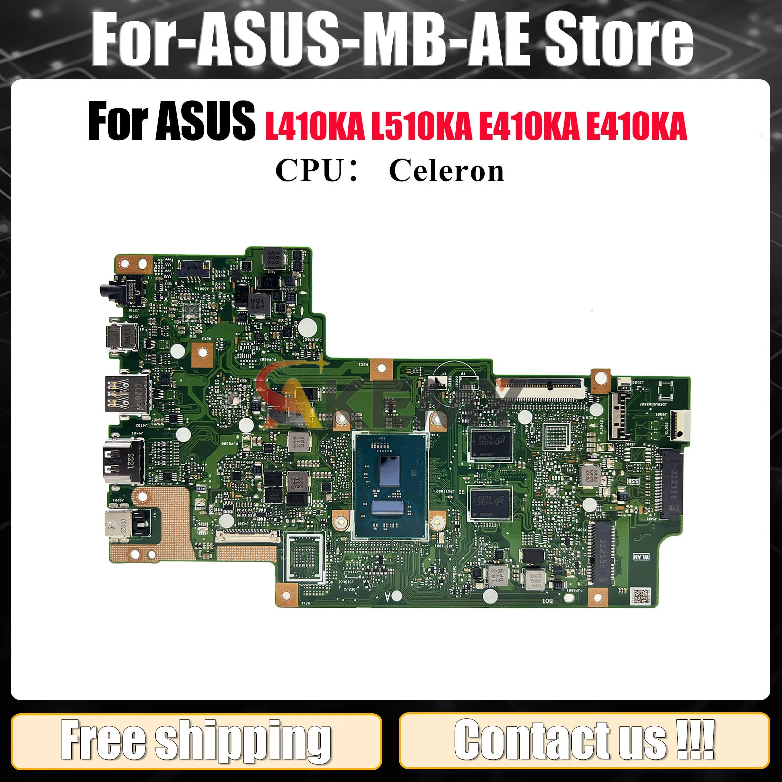 

E410KA Материнская плата для ноутбука ASUS EeeBook L510KA L410KA E410KA E410K Материнская плата для ноутбука с процессором Celeron tests ОК быстрая доставка