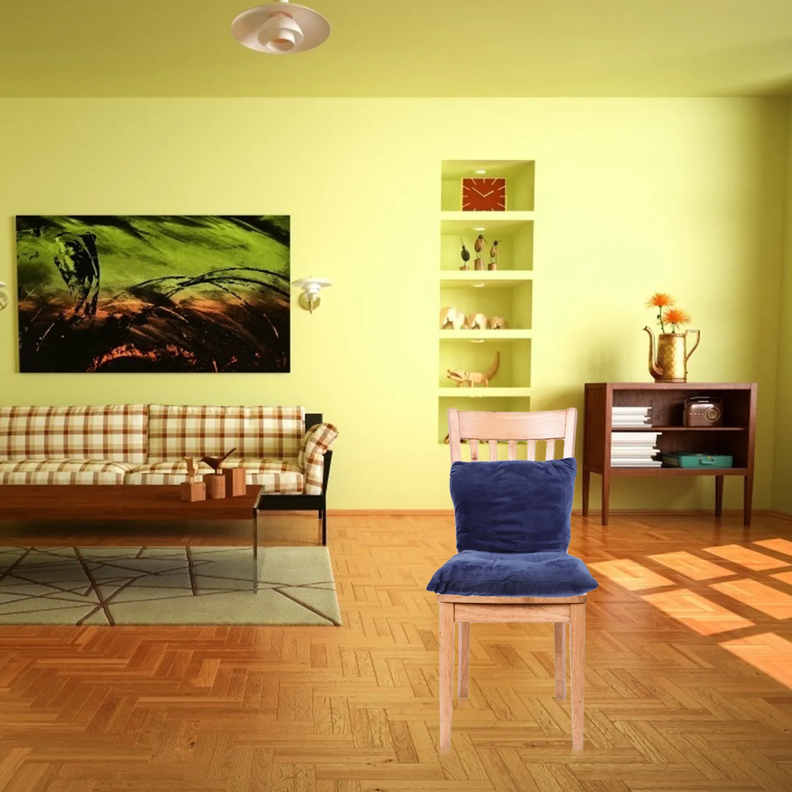 

1Pcs Car Lumbar Support Cushion Premium Polyester Fiber Cotton Non-Slip Ties Detachable Seat Backrest for Long Sitting Drivers