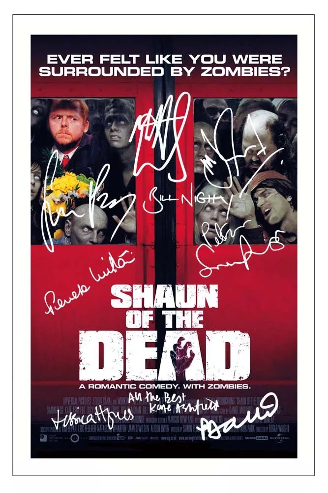 SHAUN OF THE DEAD Cast Multi Signed Autograph PHOTO Gift Signature Print Horror Poster Wall Art Rome Decoration