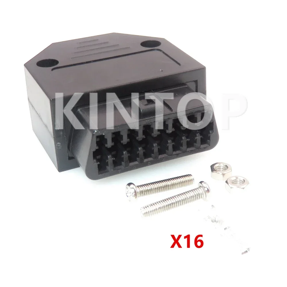 1 Set 16 Pins Truck OBD Diagnostic Interface Wire Connector AC Assembly Car Replacement Socket Accessories Auto Plug With Wires