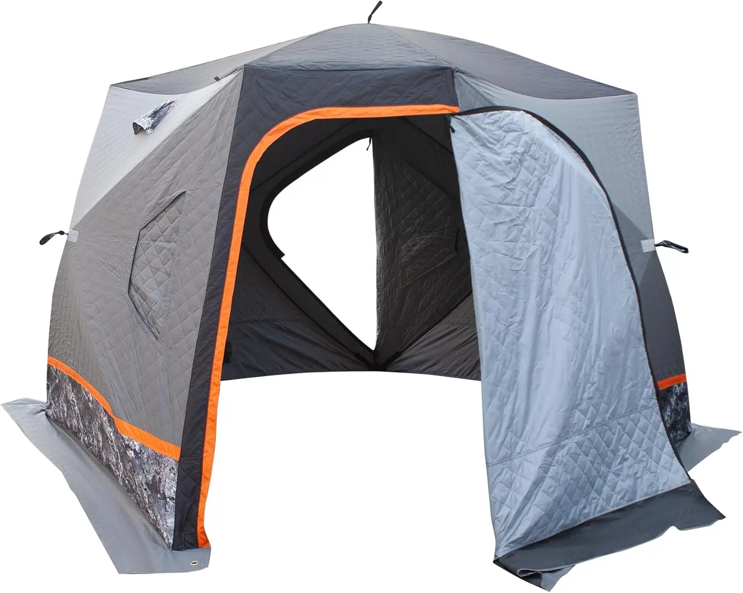 

Wide Bottom Insulated Ice Shelter, 6-8 Person Ice Fishing Tent for Ice Fishing