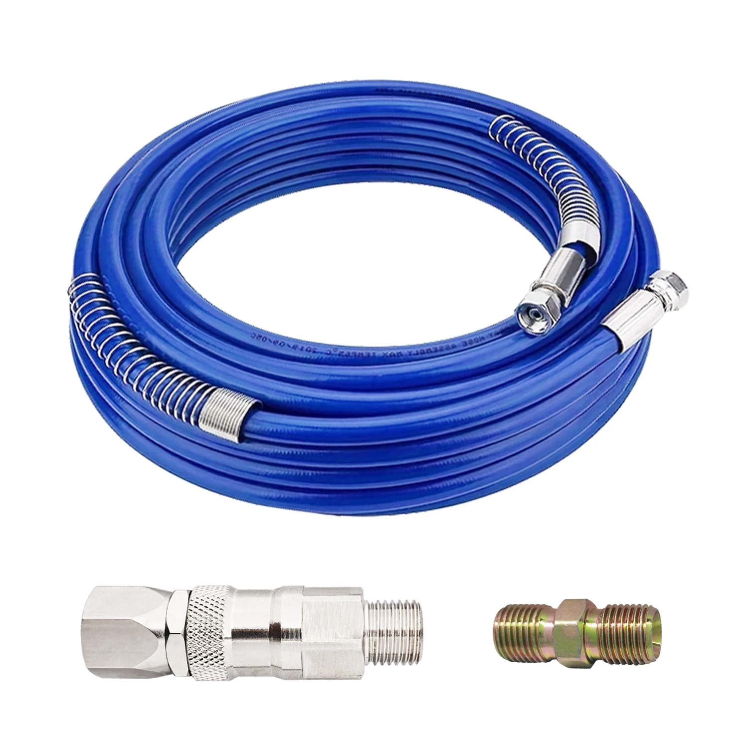 3 Pieces/Lot 32.8 Feet X 1/4 Inch Airless Paint Sprayer Hose, (3300 Psi Maximum 4300 Psi) High-Pressure Airless Paint Sprayer Hose with 1/4 Inch Hose Connector and Sprayer Swivel Joint, Suitable for Airless Spray Machines