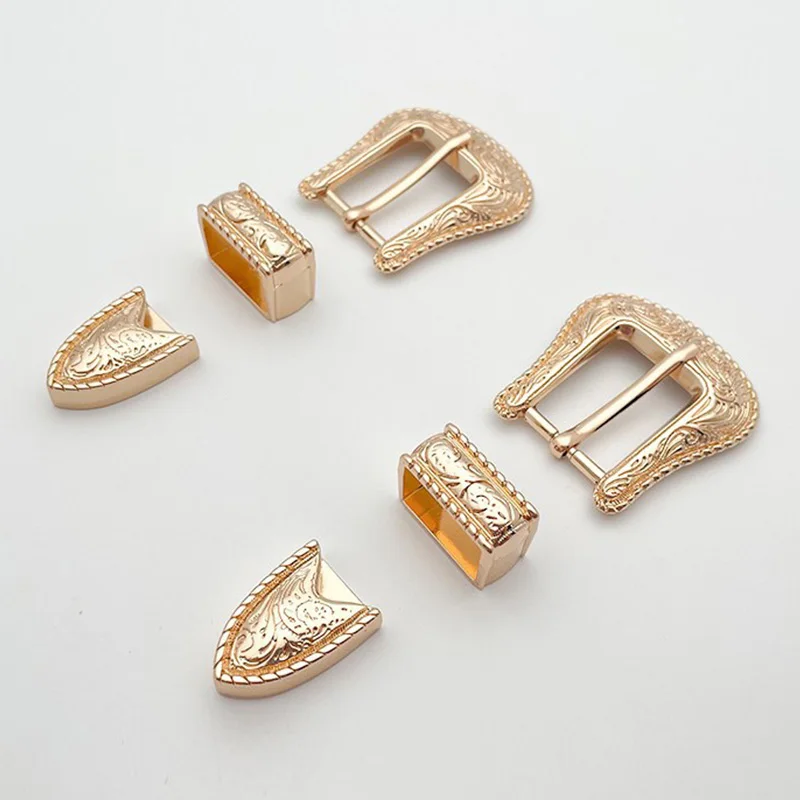 3pcs set Vintage Bronze Pin Buckles For Belt Ethnic Metal Hooks Buckles for DIY Handmade Waistbelt Making Accessories