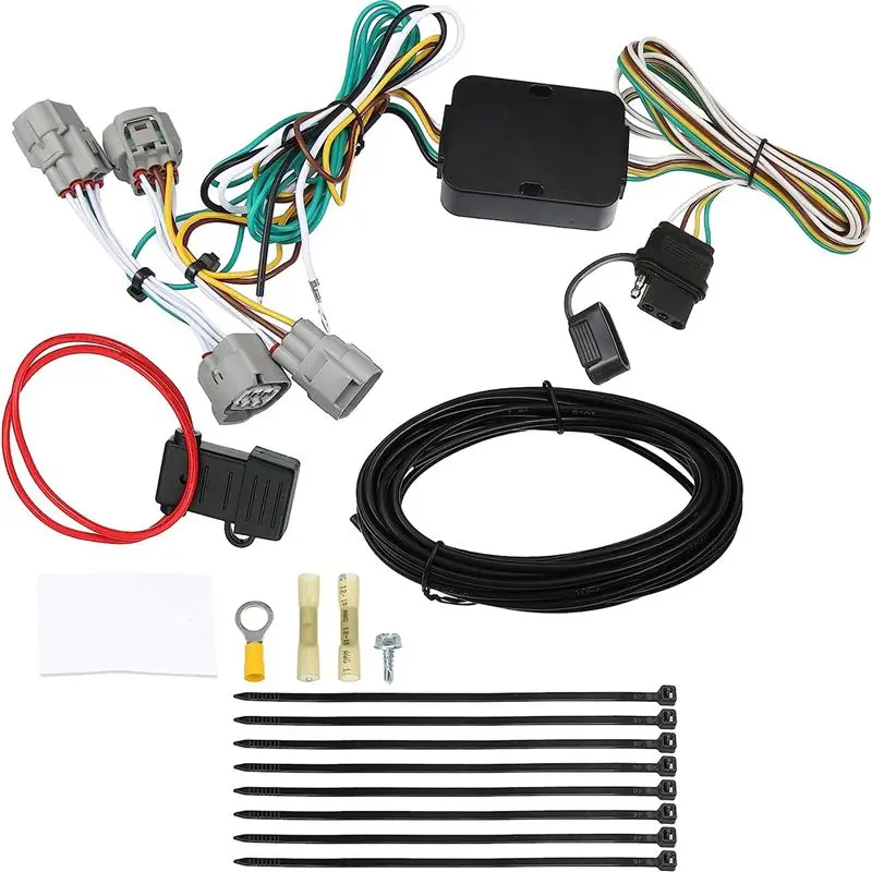 

ABHY-4 Way Trailer Wiring Harness Connector Plug 56208 118605 Parts Accessories For Jeep Cherokee 2014-2018