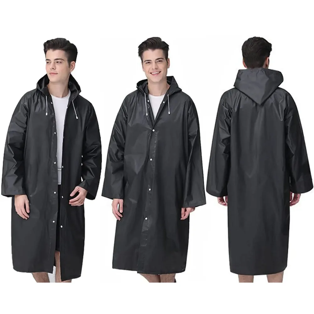 Thickened women\'s Men\'s raincoat Waterproof jacket Reusable poncho cape hood Hooded suit raincoat Travel fishing bike Hiking