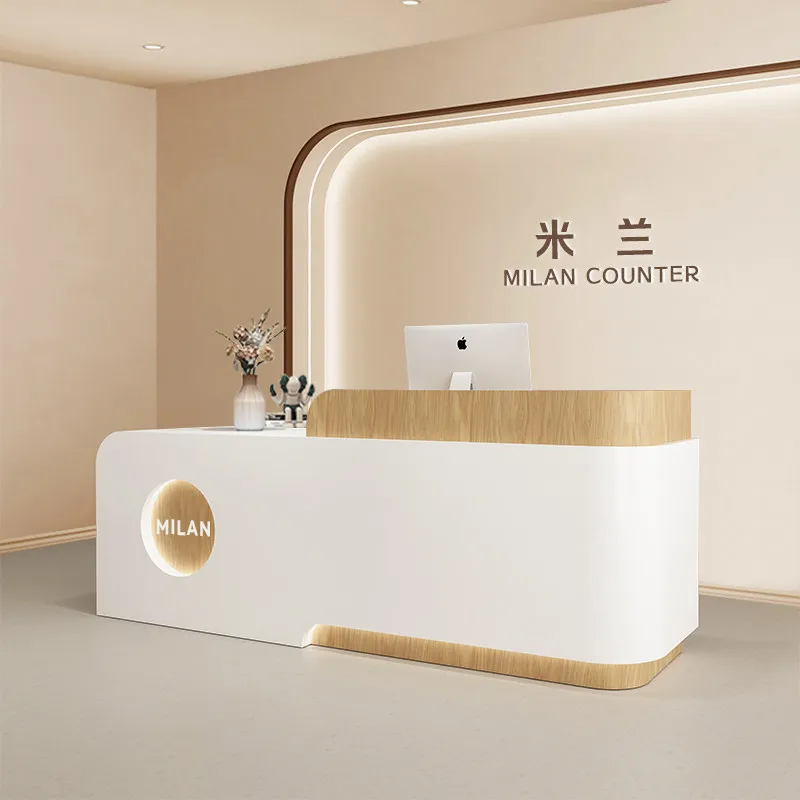 

Simple Premium Reception Desk Glamour Modern Aesthetic Professional Bar Counter Unique Simple Rezeption Commercial Furniture