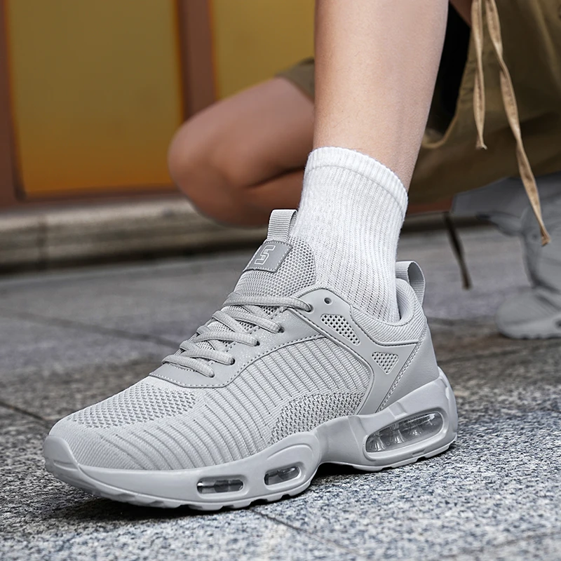 

Men'S Spring And Autumn Casual Sports Shoes Fashionable And Comfortable Air Cushion Shock Absorbent Outdoor Running Men'S Shoes