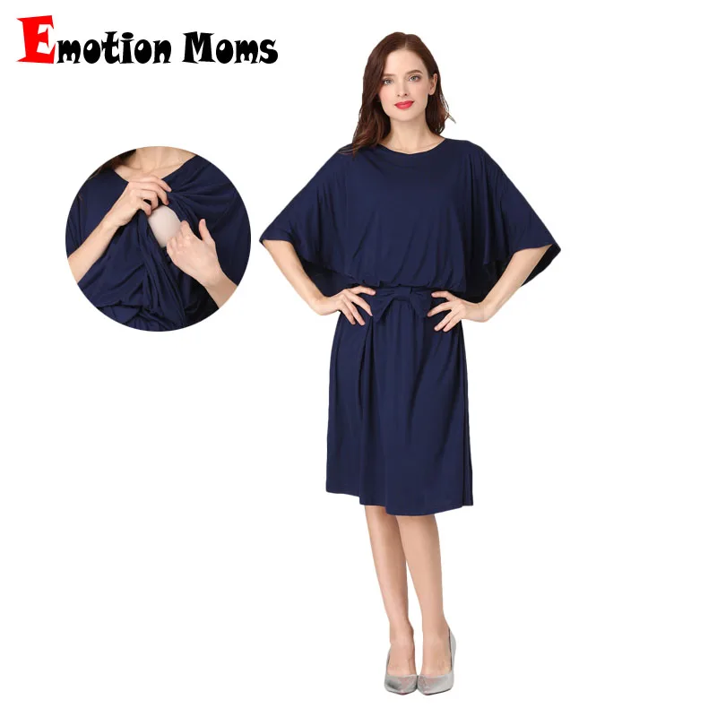 

Emotion Moms Maternity Dresses Invisible Breastfeeding Cloak Dress Loose Maternity Cape Soft Stretch Elegant Nursing Clothes