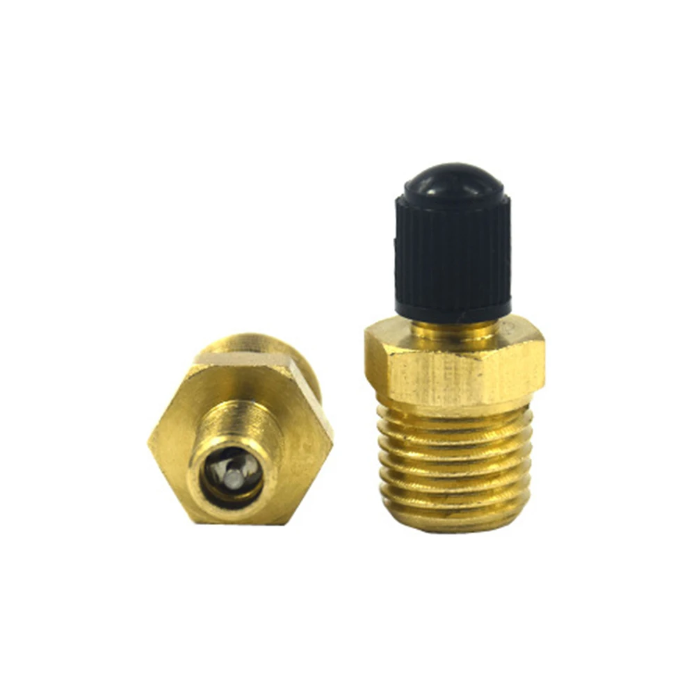 Automobile Tire Valve Core Pressure Monitoring 1/4 1/8 NPT Air Compressor Tank Fill Valve Solid Brass Tire Screw Valve