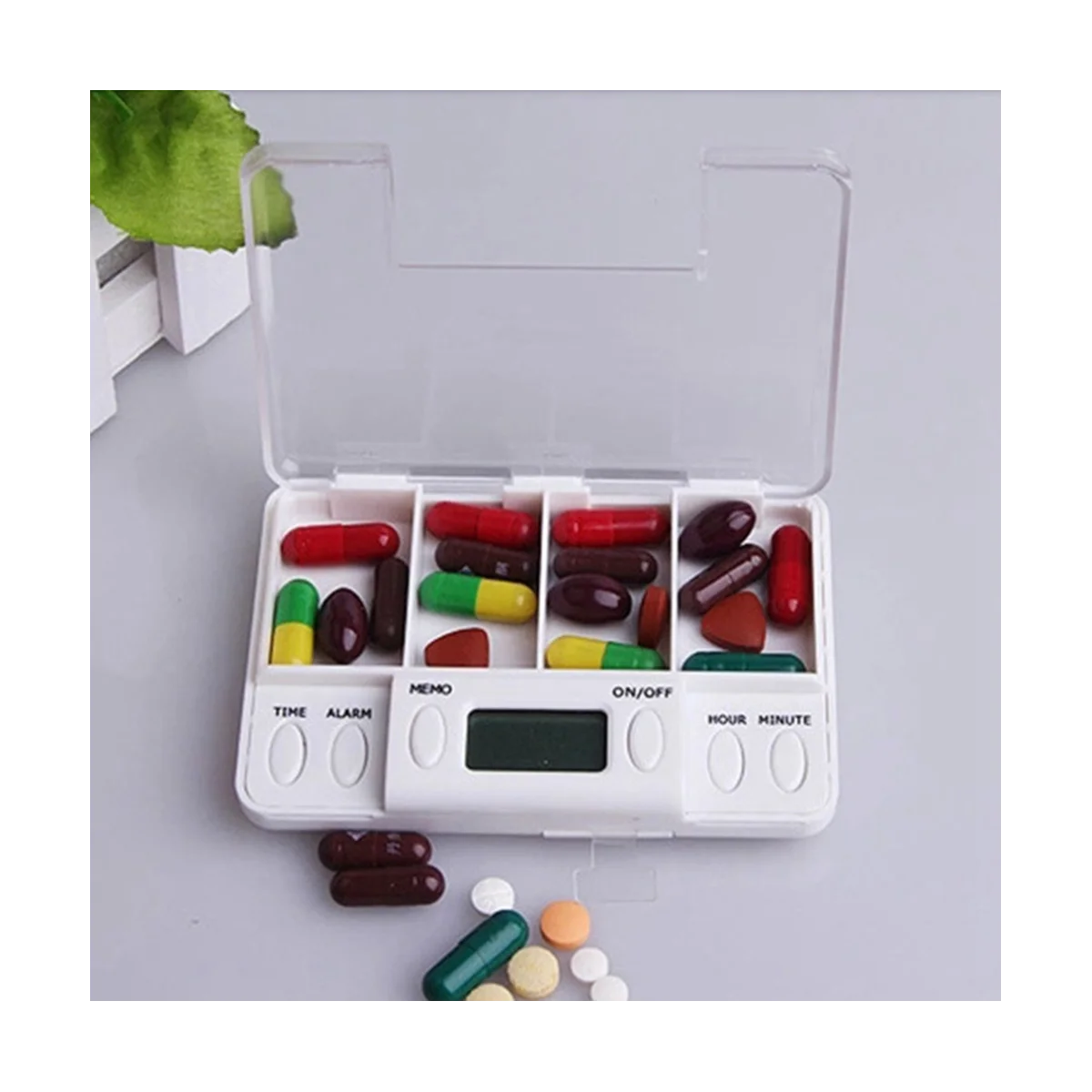 Pill Dispenser Container Alarm Clock Taking Medicine Reminder Smart Personal Pill Containers Pill Box Medicine Chest