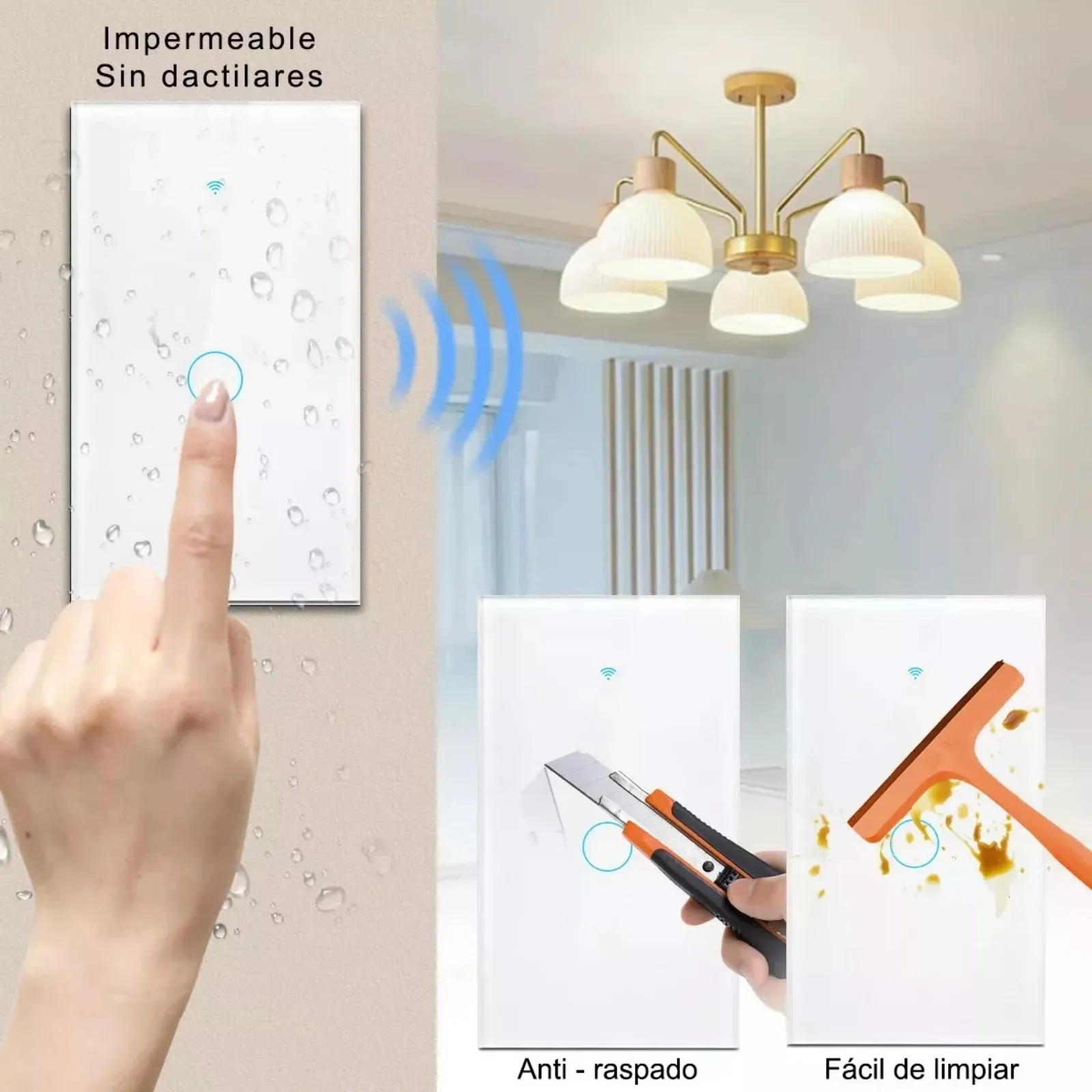 Zigbee Wall Switch No Neutral with Neutral All Used Tuya Zigbee Touch Switch 1-3 Gang No Capacitor Zigbee No Neutral Switch