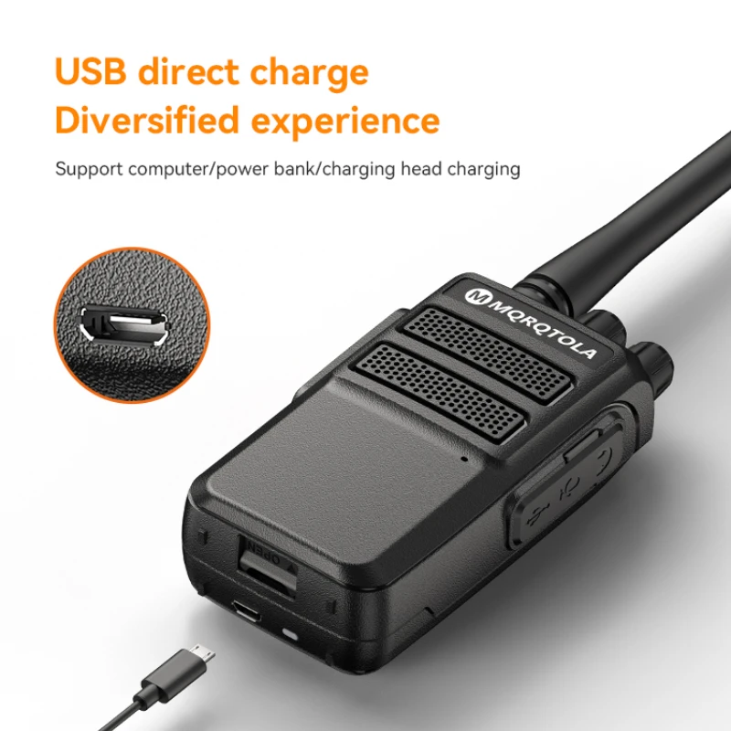 MQRQTOLA MQ-M4 walkie talkie USB Wireless set long range communication Handheld Portable Two-way Radio transceiver