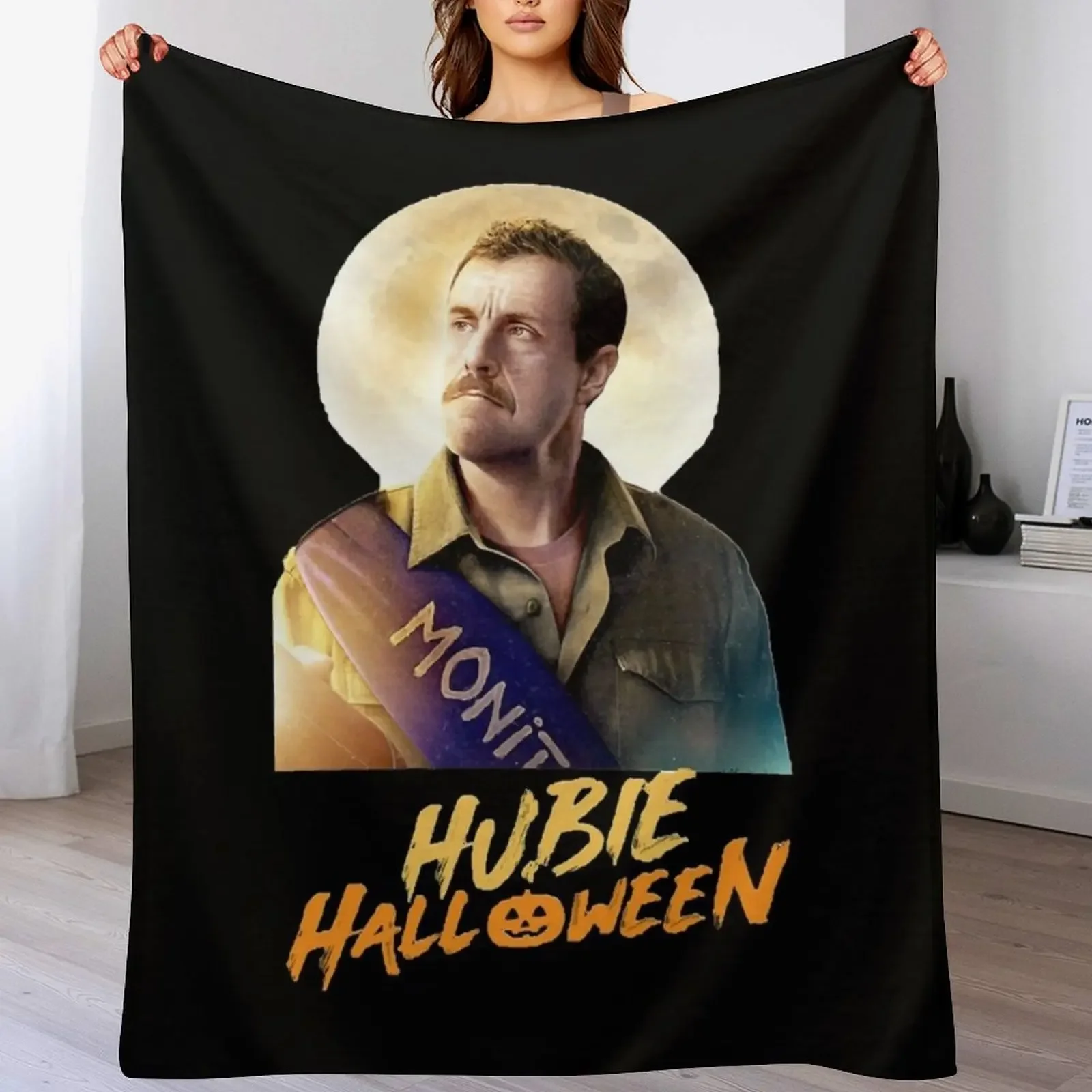 Day Gifts Funny Hubie Halloween Throw Blanket Soft Cute Plaid Blankets