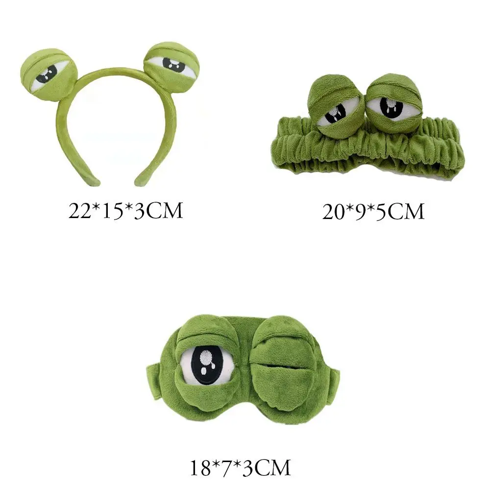 1PC Funny Frog Makeup Headband Wide-brimmed Elastic Hairbands Cute Girls Soft Wash Face Hair Bands Women Hair Accessories