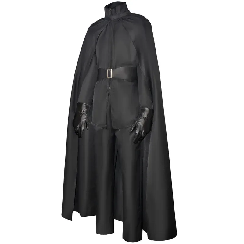 

CyV for Vendetta Black Killer Suit Cosplay Costume with Cloak Halloween Christmas Masquerade Carnival Party Outfits for Adult
