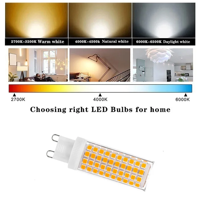 

10W 1000LM G9 led bulb No flicker AC100V 220V led lamp Led bulb SMD 2835 LED g9 light Replace halogen lamp light