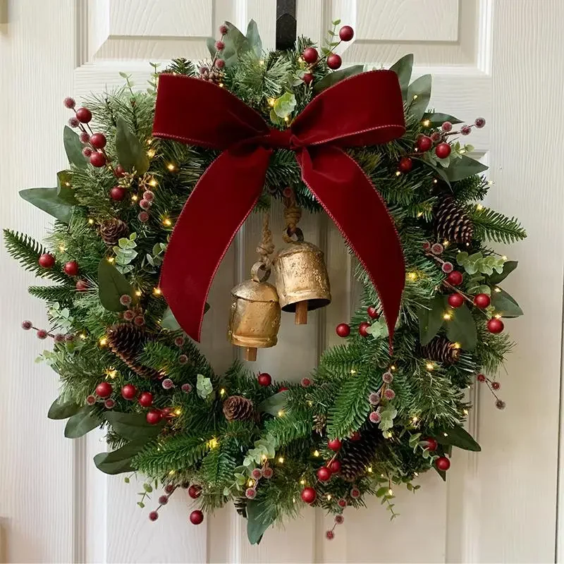 Christmas gift Christmas wreath 50-80CM door hanging window Hotel shopping mall front desk indoor and outdoor creative pendant