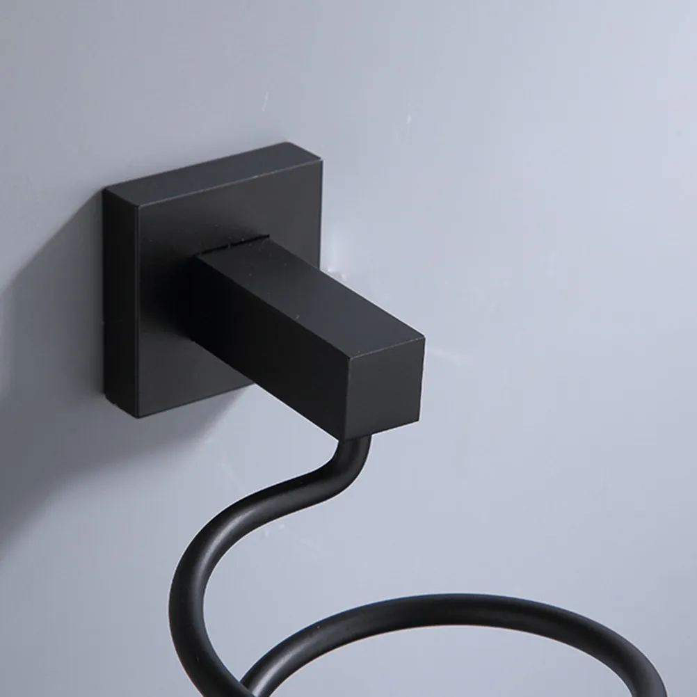 

1Pcs Premium Space Aluminum Hair Dryer Rack Wall Mounted Bathroom Hair Dryer Storage Holder Strong Load Bearing