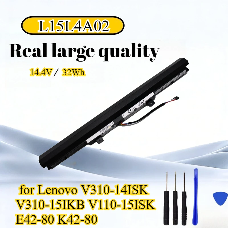 

L15L4A02 14.4V Battery for Lenovo V310-14ISK V310-15IKB V110-15ISK E42-80 K42-80 32Wh Li-ion with Tools