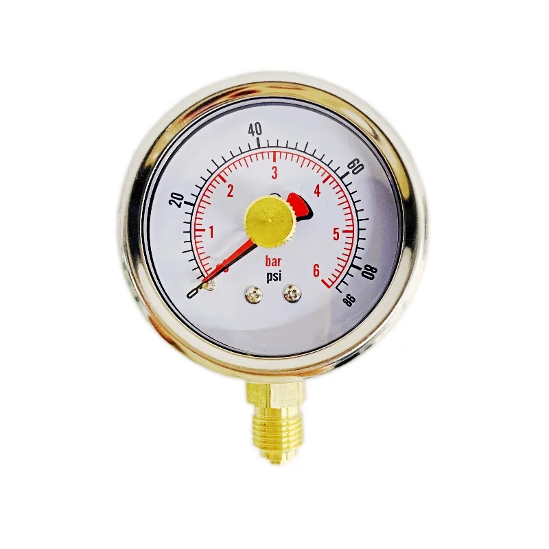 

High quality 60mm 304SS 316ss stainless steel oil pressure gauge accuracy 1.6%, shock-resistant