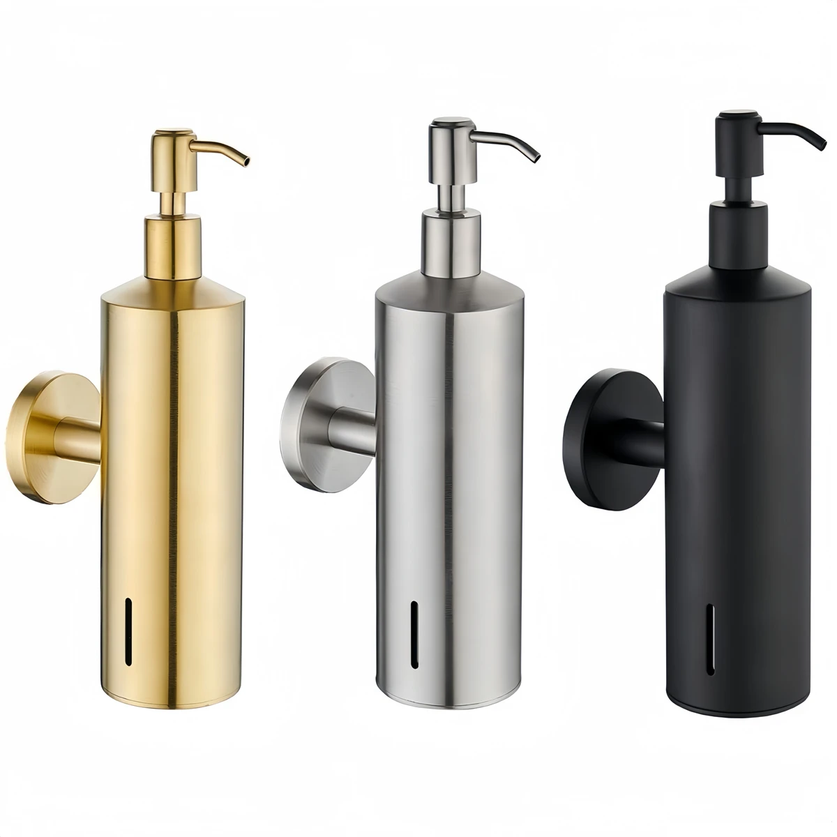 

For Bathroom Stainless Steel Soap Dispenser Bathroom Use 21x9.5x5cm 8.26x3.74x1.97inch 250ML Capacity For Shower Gel And Shampoo