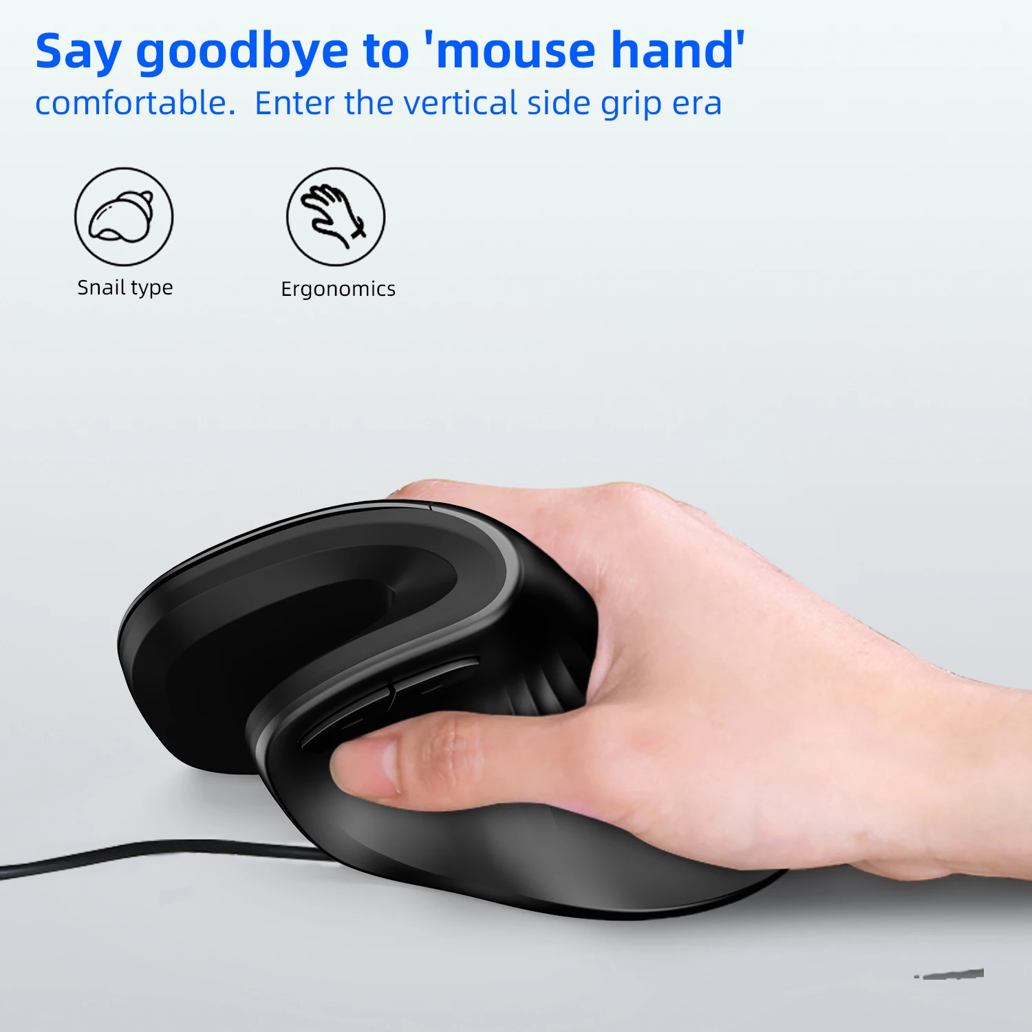 Ergonomic Wired 7200 DPI  Vertical Mouse Silent Wrist Healthy Mice Mause for Laptop Computer Office Work Gaming