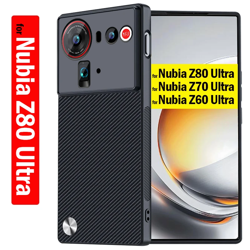 Роскошный чехол Funda для ZTE Nubia Z80 Ultra, чехол для Nubia Z70 Z60 Ultra 5G, высококачественный защитный противоударный чехол из искусственной кожи