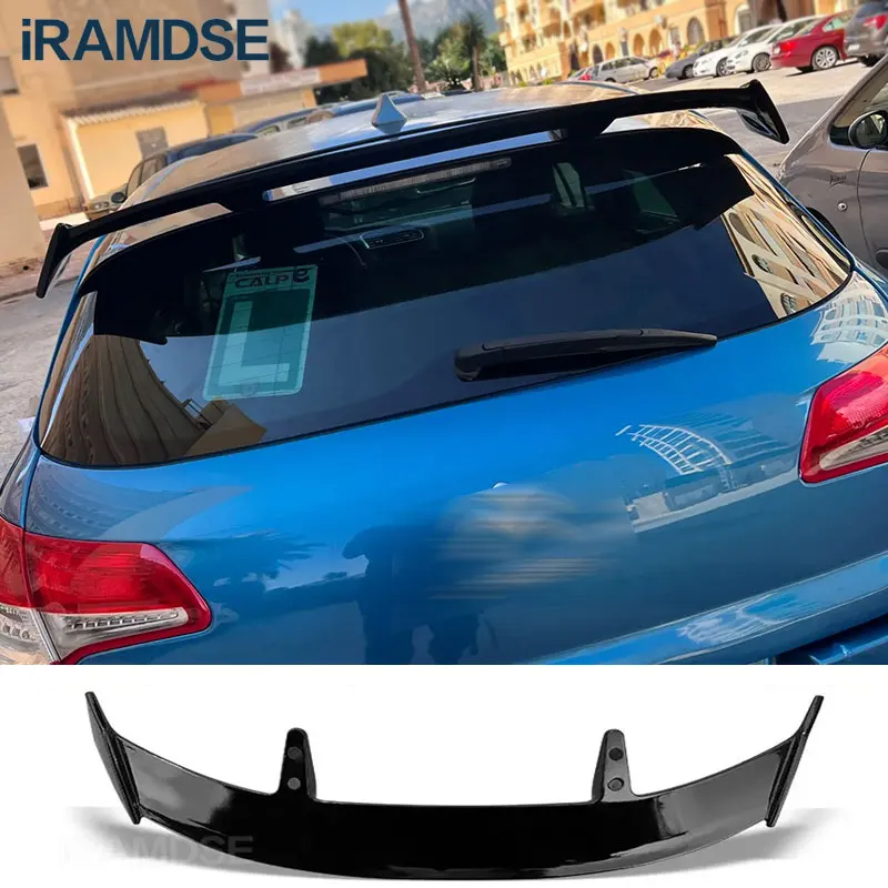 Car Roof Wing for Citroen C4 Spoiler 2011 To 2015 Black Type TE Carbon Surface Tail Fin Accessories