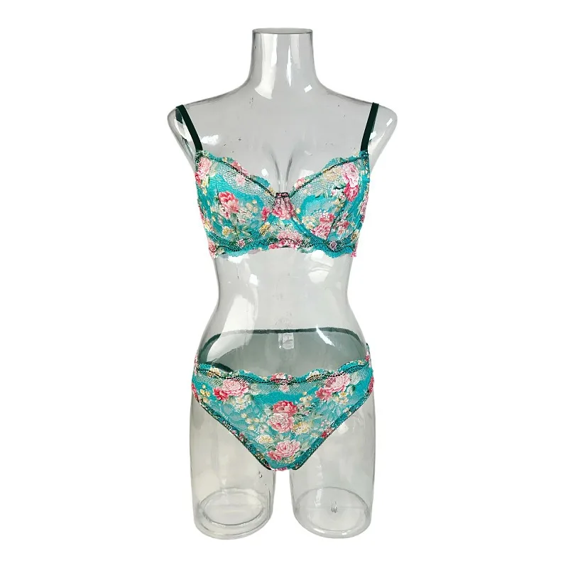 

Western Mesh Printed Bra Womens Erotic Seductive Underwears Apparels Clothings Womens Seductive Seduction Sexy Lingerie Set