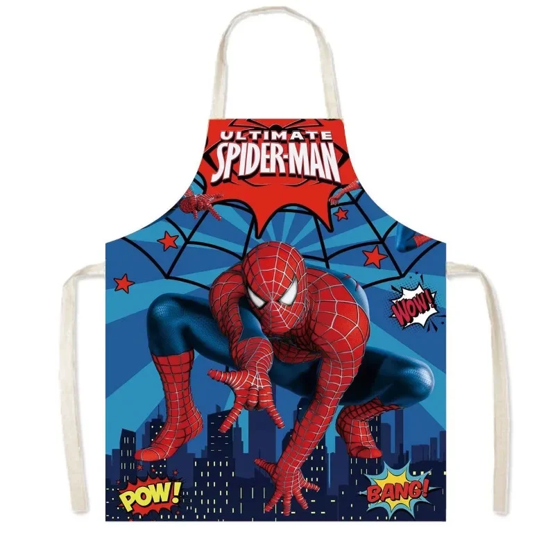 Marvel Spider-Man Apron Cartoon Fashion Super Hero Kitchen Cooking Anti-Fouling Waterproof Aprons Creative Sleeveless Apron Gift