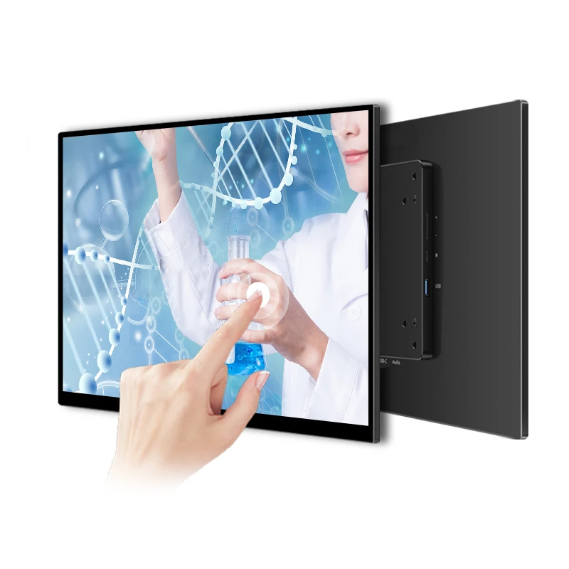 

100% SRGB VESA Mount Industrial Display Full HD 1080p IPS 400 Nits Touchscreen Metal Frame Medical Black White Desktop