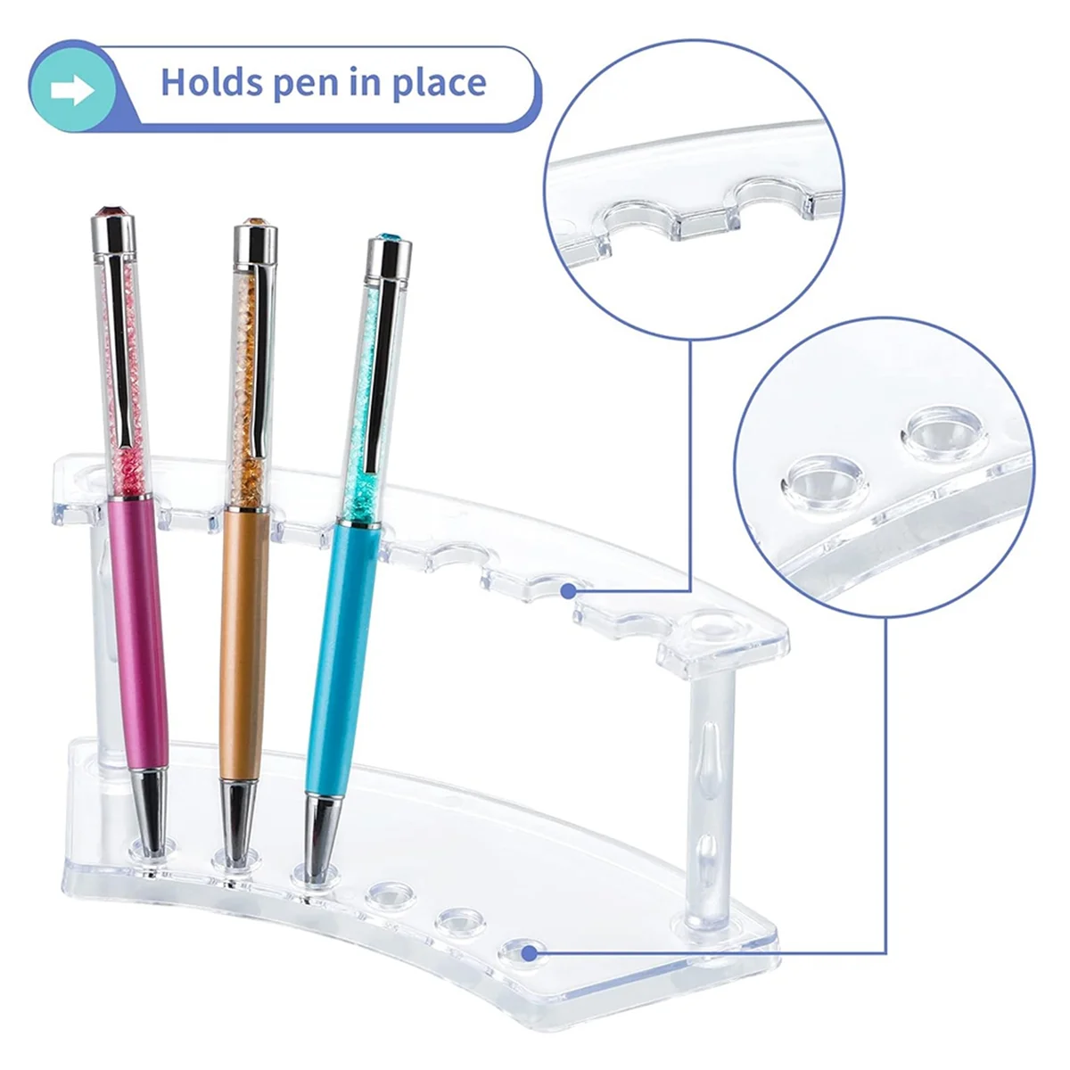 

New 6 Pcs Pen Display Stand, Clear Pen Display Rack for Craft Shows