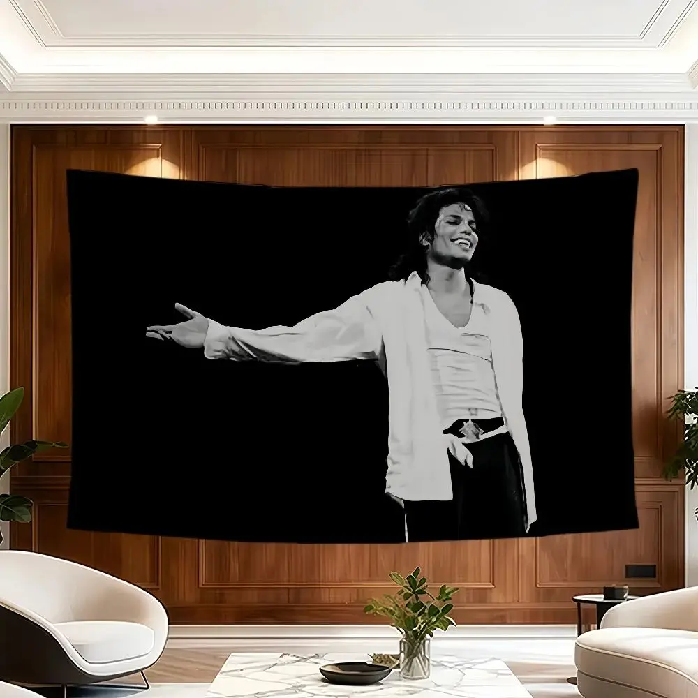 New Michael Jackson Flag Decoration Banner, Suitable for Outdoor Camping, Family Gatherings and Garden Fence Tapestry