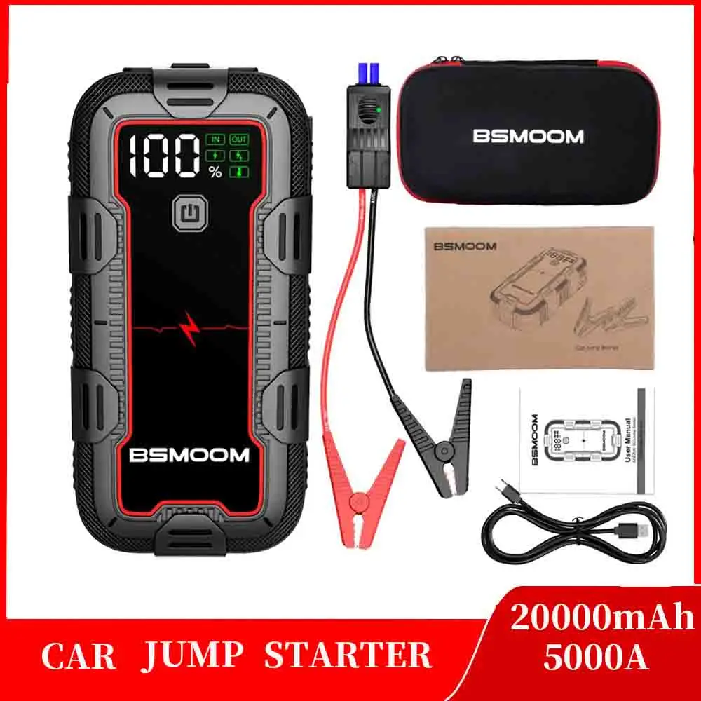 

Power Bank 5000A Jump Starter Portable Battery Charger Car Booster 12V Auto Starting Device Emergency Car Battery Starter