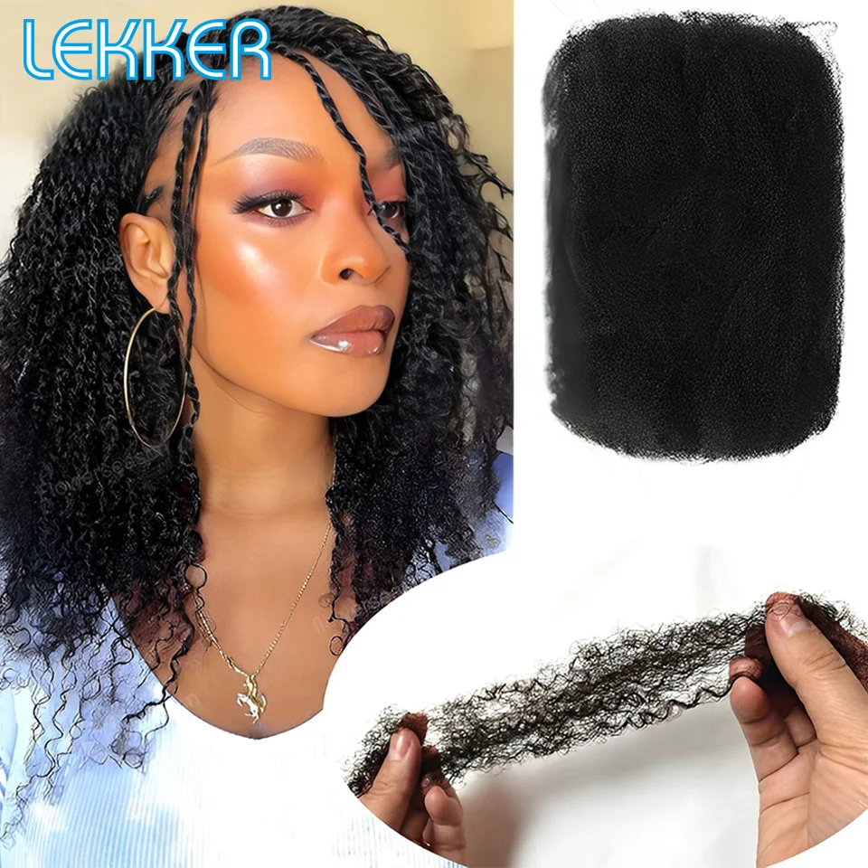 

Lekker Braiding Extensions Afro Kinky Bulk Wave 100% человеческие волосы Бразильские волосы Remy 1 пучок 50 г/шт. без утка Вязание крючком
