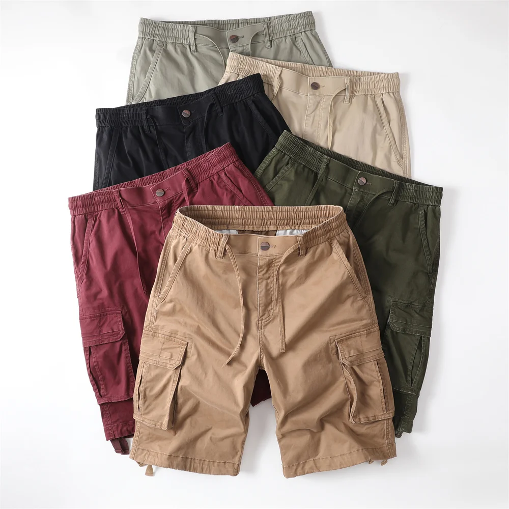 Men's Summer Casual Shorts Multi-Pockets Cargo Tactical Shorts Knee Length Fashion Shorts Outdoor Sports Shorts